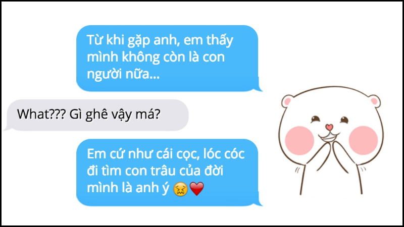 Lâu lâu buông câu thính vu vơ với chàng